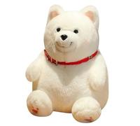 KUKUShining Peluche Chien, Adorable Chiot Samoyède Idéale pour Décorer Un Anniversaire Denfant(35cm/13.77in)