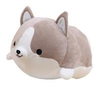 KUKUShining Peluche Chien, Adorable Et Douce Corgi Coussin Câlin for Enfants Et Adultes Idéal for Un Anniversaire(Gray,60cm/23.9in)