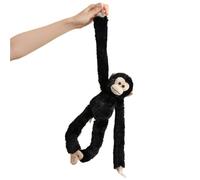 KUKUShining Peluche Chimpanzé À Suspendre, Adorable Animal Oreiller Doux Et Câlin Jouet en Peluche Gorille À Long Bras pour Enfants Adolescents(Black)