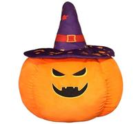 KUKUShining Peluche Citrouille d'halloween, Coussin Fantôme Doux avec Chapeau De Sorcière Jouet Décoratif Mignon pour Enfants Garçons Filles(Purple,50cm/19.68in)