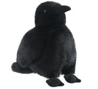 KUKUShining Peluche Corbeau Noir, Peluche Oiseau Mignon Et Moelleux Oreiller en Peluche for Cadeaux DAnniversaire for Enfants Maison Et Bébé(25cm/9.8in)