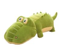 KUKUShining Peluche Crocodile, Animal Doux Oreiller Câlin Jouet en Peluche Alligator Vert Câlin pour La Relaxation des Enfants(100cm/39.4in)