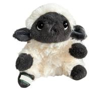 KUKUShining Peluche d'agneau, Adorable Coussin en Forme De Mouton Doux avec Nez Noir Peluche À Collectionner Et À Câliner(18cm/7.09in)