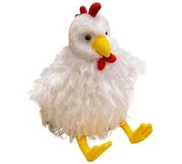 KUKUShining Peluche De Poulet, Marionnette d'animal Câlin Jouet en Peluche De Poussin De Coq Moelleux pour Le Jeu Interactif des Enfants(White,30cm/11.8in)