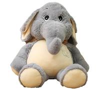 KUKUShining Peluche Éléphant, Câline Poupée Grandes Oreilles Éléphants Assis Jouet en Peluche Oreiller Doux pour Le Corps Câliner Et Jouer(60cm/23.9in)