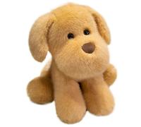KUKUShining Peluche Golden Retriever, Chien Tout Doux Animal Chiot Moelleux Jouet en Peluche Compagnon Câlin Cadeau pour Enfants(Brown,25cm/9.84in)