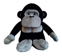 KUKUShining Peluche Gorille, Animal Doux Et Câlin Singe Assis Chimpanzé Jouet Interactif en Peluche Cadeau for Enfants Garçons(28cm/11in)