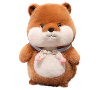 KUKUShining Peluche Hamster, Marmotte en Peluche avec Écharpe Jouet Doux Et Mignon pour Un Anniversaire Ou La Saint-Valentin(Blue,22cm/8.6in)