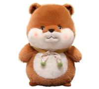 KUKUShining Peluche Hamster, Marmotte en Peluche avec Écharpe Jouet Doux Et Mignon pour Un Anniversaire Ou La Saint-Valentin(Yellow,22cm/8.6in)