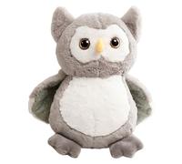 KUKUShining Peluche Hibou, Coussin en Peluche Animal Sauvage Doux Et Réaliste Adorable Petite Poupée Oiseau pour La Décoration De Chambre Ou De Bureau(Gray,40cm/15.7in)