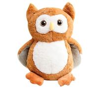 KUKUShining Peluche Hibou, Coussin en Peluche Animal Sauvage Doux Et Réaliste Adorable Petite Poupée Oiseau pour La Décoration De Chambre Ou De Bureau(Brown,25cm/9.8in)