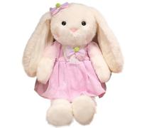 KUKUShining Peluche Lapin À Oreilles Tombantes, Adorable Peluche De Pâques avec Jupe À Nœud Douce Et Moelleuse Lapin Assis(Purple,45cm/17.7in)
