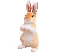 KUKUShining Peluche Lapin, Peluche Douce Et Câline Lapin Assis Kawaii Cadeau d'halloween pour Enfants Adultes Et Garçons(Brown,30cm/11.8in)