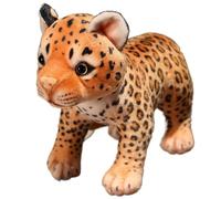 KUKUShining Peluche Léopard, Animal en Peluche Doux Et Réaliste Poupées Guépard Cadeaux Décorations De Fête pour Enfants(Standing,30cm/11.8in)