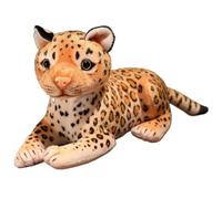 KUKUShining Peluche Léopard, Animal en Peluche Doux Et Réaliste Poupées Guépard Cadeaux Décorations De Fête pour Enfants(Lying,30cm/11.8in)