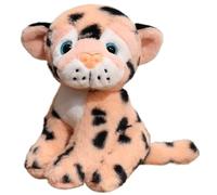 KUKUShining Peluche Léopard, Peluche Douce Et Câline Léopard des Neiges Animal Sauvage Guépard Cadeau pour Petit Ami d'enfant(Pink,17cm/6.7in)