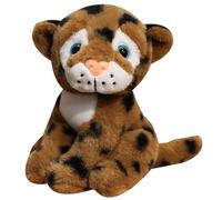 KUKUShining Peluche Léopard, Peluche Douce Et Câline Léopard des Neiges Animal Sauvage Guépard Cadeau pour Petit Ami d'enfant(Brown,17cm/6.7in)