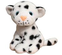 KUKUShining Peluche Léopard, Peluche Douce Et Câline Léopard des Neiges Animal Sauvage Guépard Cadeau pour Petit Ami d'enfant(White,17cm/6.7in)