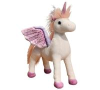 KUKUShining Peluche Licorne, Peluche Pégase Douce Et Câline avec Cornes Et Ailes Brillantes Compagnon De Jeu Doux Câlin pour Enfants(Purple,35cm/13.8in)