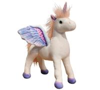 KUKUShining Peluche Licorne, Peluche Pégase Douce Et Câline avec Cornes Et Ailes Brillantes Compagnon De Jeu Doux Câlin pour Enfants(Blue,30cm/11.8in)