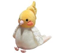 KUKUShining Peluche Perroquet, Adorable Animal Doux Et Moelleux comme Un Véritable Oiseau Oreiller Câlin Jouet en Peluche pour Enfants Filles Garçons(White)