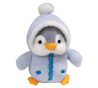 KUKUShining Peluche Pingouin, Animal en Peluche Doux avec Vêtements Poupée Pingouin Compagnon Câlin pour La Décoration Intérieure(Blue,28cm/150g)