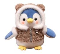 KUKUShining Peluche Pingouin, Jouet Pingouin avec Vêtements Coussin Doux Adorable Peluche pour Câliner Et Jouer(Blue,30cm/11.8in)
