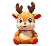KUKUShining Peluche Renne, Adorable Animal en Poupée Faon Kawaii Coussin for Cadeaux De Noël Enfants(30cm/11.8in)