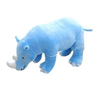 KUKUShining Peluche Rhinocéros, Adorable Animal en Peluche Rhinocéros Oreiller Doux Et Câlin Décoration Réaliste pour La Maison Poupée(Blue,40cm/15.75in)