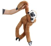 KUKUShining Peluche Singe Suspendue, Douce Et Câline Poupée Singe À Longs Bras avec Bébé Jouet en Peluche pour Jouer(Brown)