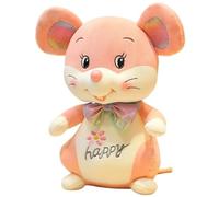 KUKUShining Peluche Souris, Rat De Dessin Animé Animal en Peluche Poupée Câline Oreiller Câlin Jouets Kawaii pour Enfants(Pink,25cm/9.8in)