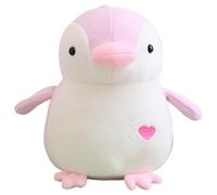 KUKUShining Pingouin en Peluche, Animal Doux Poupée Bébé Pingouin Oreiller Câlin Jouet en Peluche Décoration De Chambre Cadeaux pour Enfants(Pink)