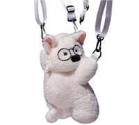 KUKUShining Sac À Dos en Peluche Chien, Adorable Peluche avec Frites Abeille Chiot West Highland Jouet pour Ranger des Objets(Glasses)
