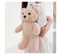 KUKUShining Sac À Dos en Peluche Ours, Adorable Animal en Peluche Oreiller Câlin Poupée Sac Jouets Cadeau for Enfants Filles Femmes(Brown)