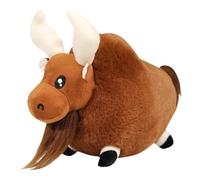 KUKUShining Taureau Peluche, Jouet Mignon Doux Animal Dessin Animé Poupées Moelleuses for Cadeau Danniversaire Décoration Bureau