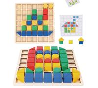 KUKUTrue Jouets Montessori 3 4 5 Ans, Motricité Fine, Apprendre Les Couleurs, Identification des Formes, Jouets Éducatifs, Tangram Kinder, Mosaic Puzzle, Cadeau 3-5 Ans Fille Garçon