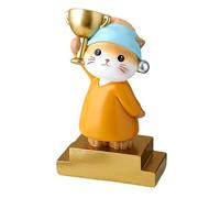 KUKUUU Figurine Statue de chat Sculpture Ornement pour bureau salon cheminée (couleur : trophée)