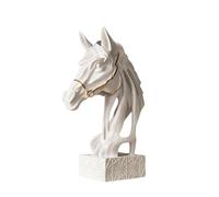 KUKUUU Figurines de Chevaux, Sculpture Abstraite, Statue, décoration for la Maison, Le Bureau ou Une étagère(White)