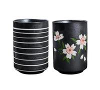 KUKUUU Lot de 2 tasses à thé en céramique for la maison et le bureau