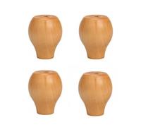 KUKUUU Lot de 4 Pieds de Meuble en Bois Massif for Table Basse et Banc(Varnish Colour,6cm/2.36in)