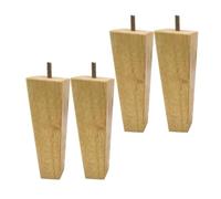 KUKUUU Lot de 4 pieds de meubles en bois pour canapé, lit, armoire, chaise (200 mm)