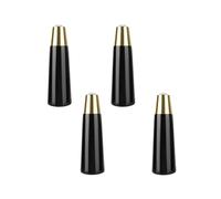 KUKUUU Lot de 4 Pieds de Support de Meuble en Bois for canapé, Table Basse(Black,15cm)