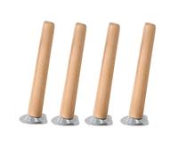 KUKUUU Lot de 4 pieds de table de rechange inclinés en bois pour meubles (10 cm)