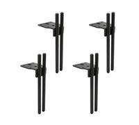 KUKUUU Lot de 4 Pieds de Table en épingle à Cheveux Robustes for Meubles de Bricolage, Meuble TV, Table de Bureau(Black,15cm)