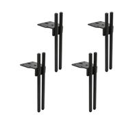 KUKUUU Lot de 4 Pieds de Table en épingle à Cheveux Robustes for Meubles de Bricolage, Meuble TV, Table de Bureau(Black,18cm)