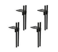 KUKUUU Lot de 4 pieds de table en épingle à cheveux robustes pour bricolage, armoire, TV, bureau, noir foncé, 15 cm