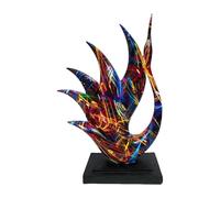 KUKUUU Statue abstraite en forme de cygne pour décoration de maison, salon, bureau (colorée)