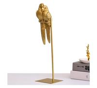 KUKUUU Statue d'art Sculpture Figurine perroquet Oiseau Statue Ornement Bibliothèque Décoration (couleur : or)