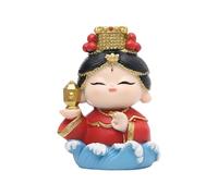 KUKUUU Statue de collection Mazu - Sculpture de déesse mère - Décoration de table - Cadeau - Base ondulée