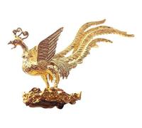 KUKUUU Statue de décoration de bureau, sculpture porte-bonheur à longue queue, phénix, oiseau figurine décoration de la maison